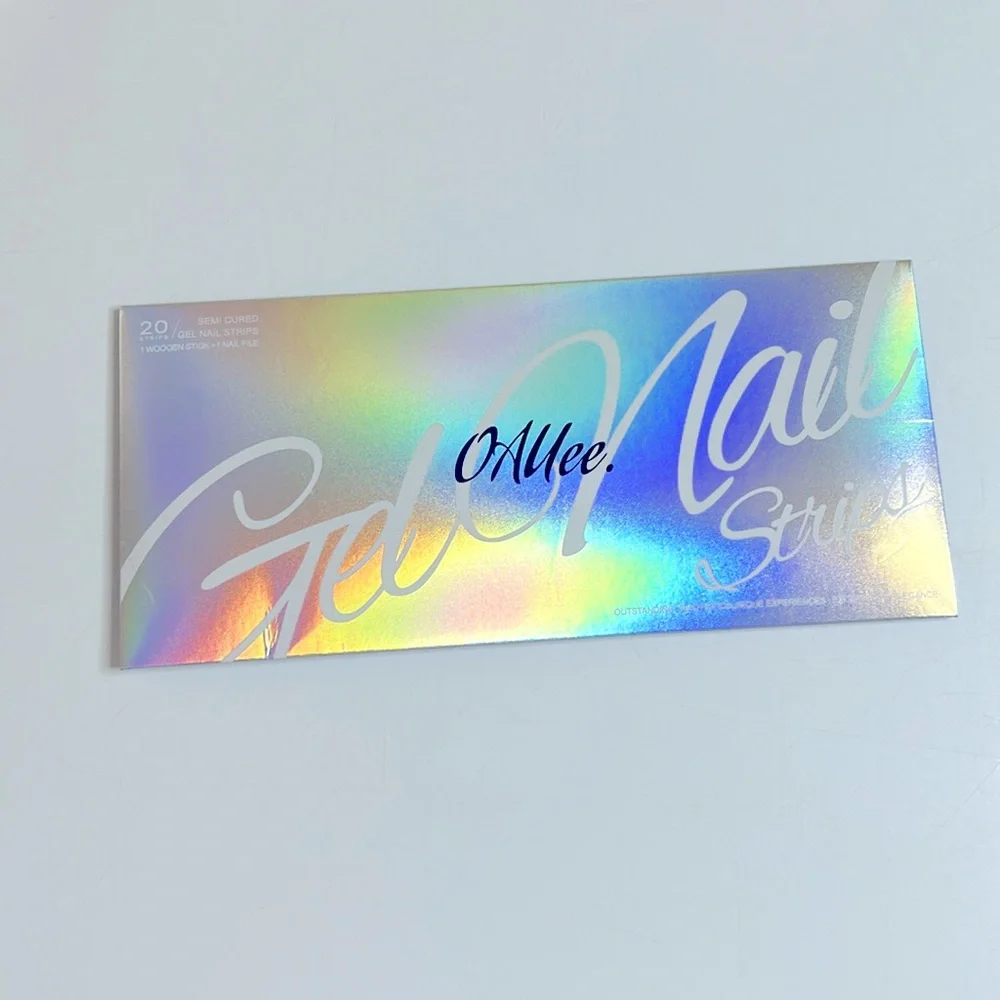 Red Gradient Semi Cured Gel Nail Strip Set